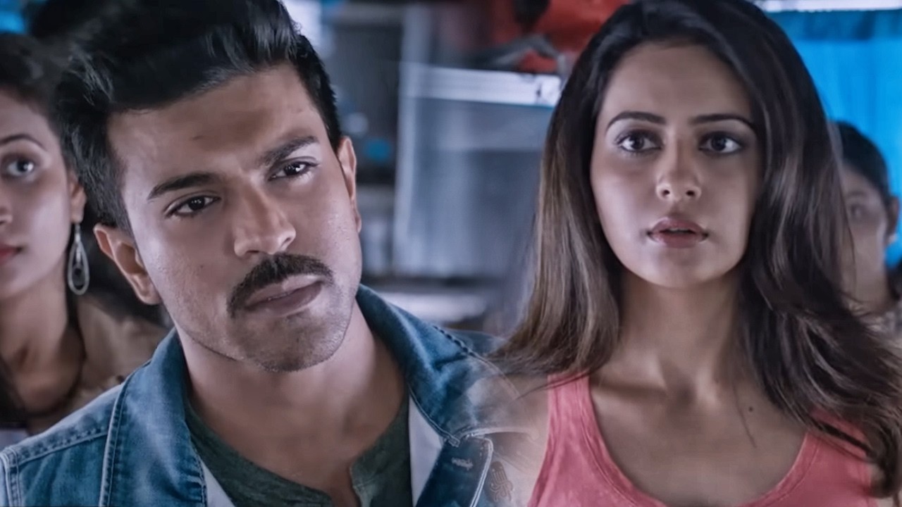 राम चरण रकुल प्रीत सिंह को गलत स्थिति में देखकर भी उसे सही समझ  | Dhruva Best Movei Scene