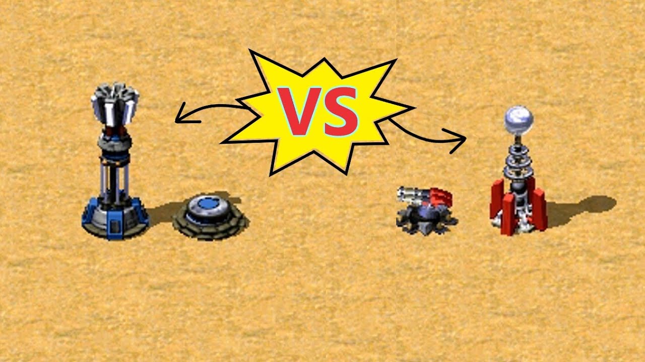 Allied vs Soviet - Defenses Battle - Red Alert 2