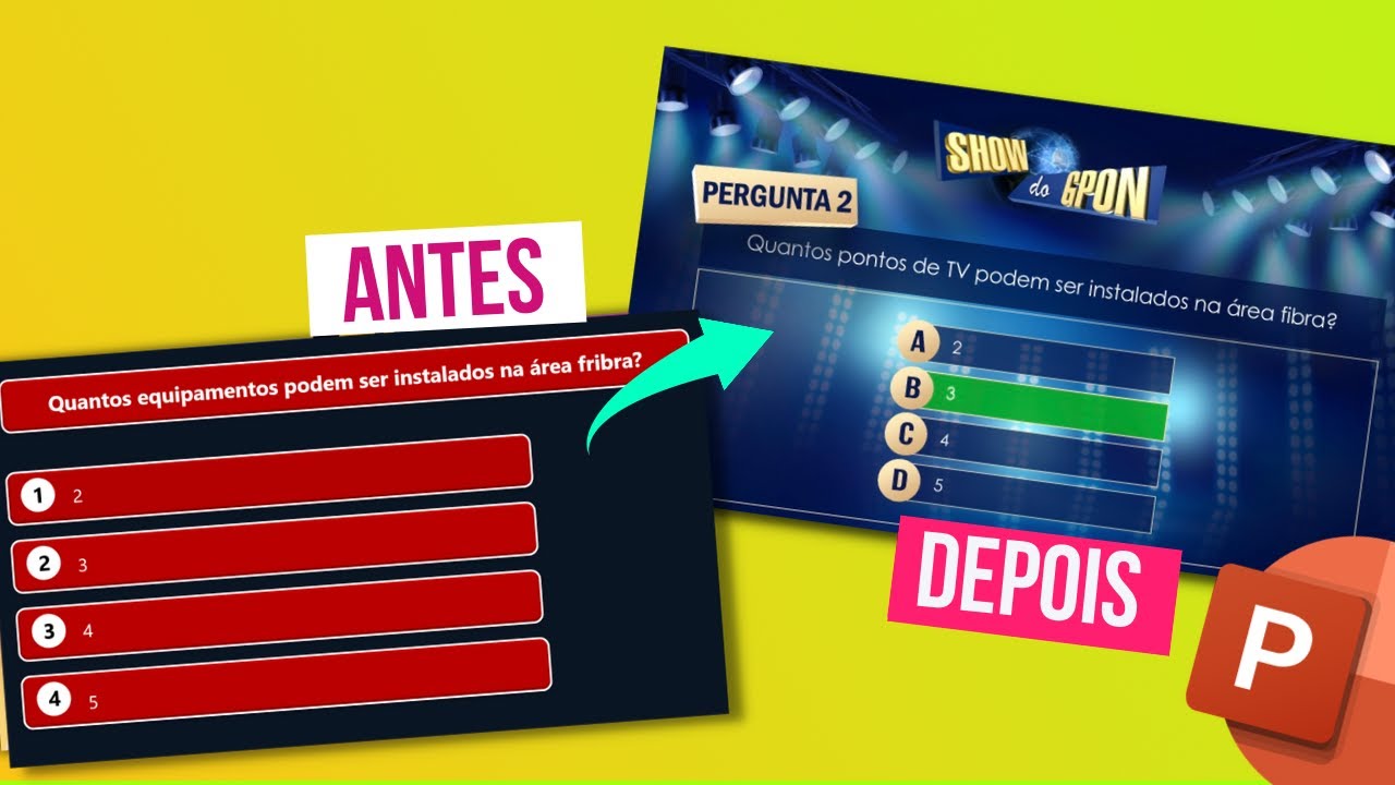 Slide de Quiz Criativo no PowerPoint - Transformação de Apresentações do Lixo ao Luxo