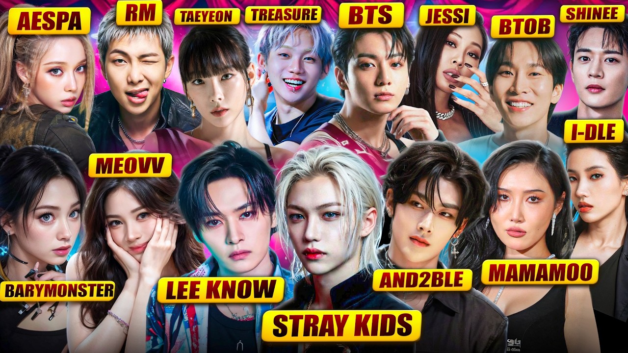 Реакция на STRAY KIDS, BTS, BABYMONSTER, SHINEE, I-DLE, MAMAMOO, CORTIS, TREASURE, NEXZ, AESPA, BTOB