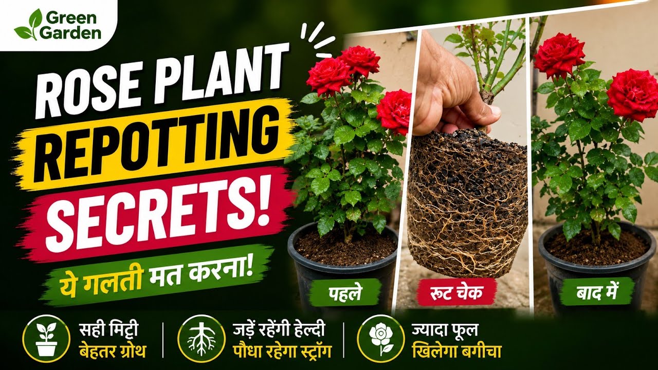 Rose Plant Repotting Secrets Revealed. repotting in cinder.