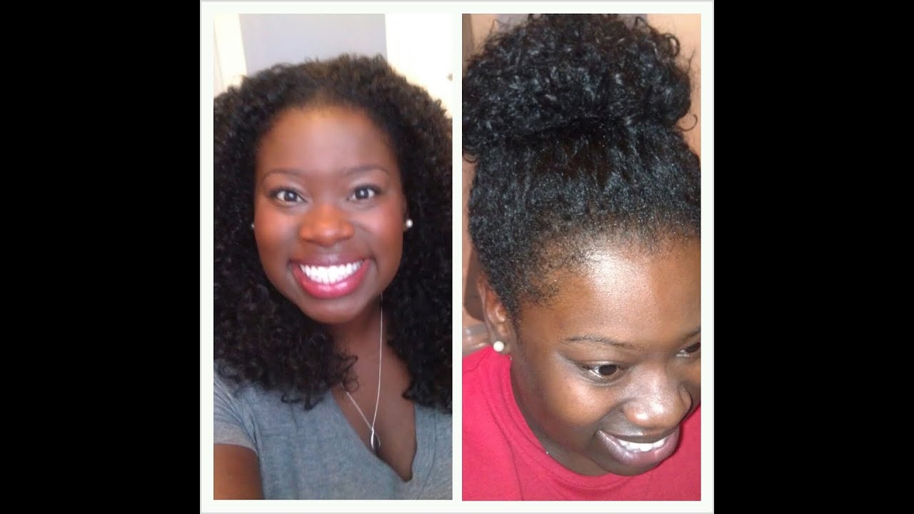 How to style your half wig into a high bun/top knot- NapturalNicole.com