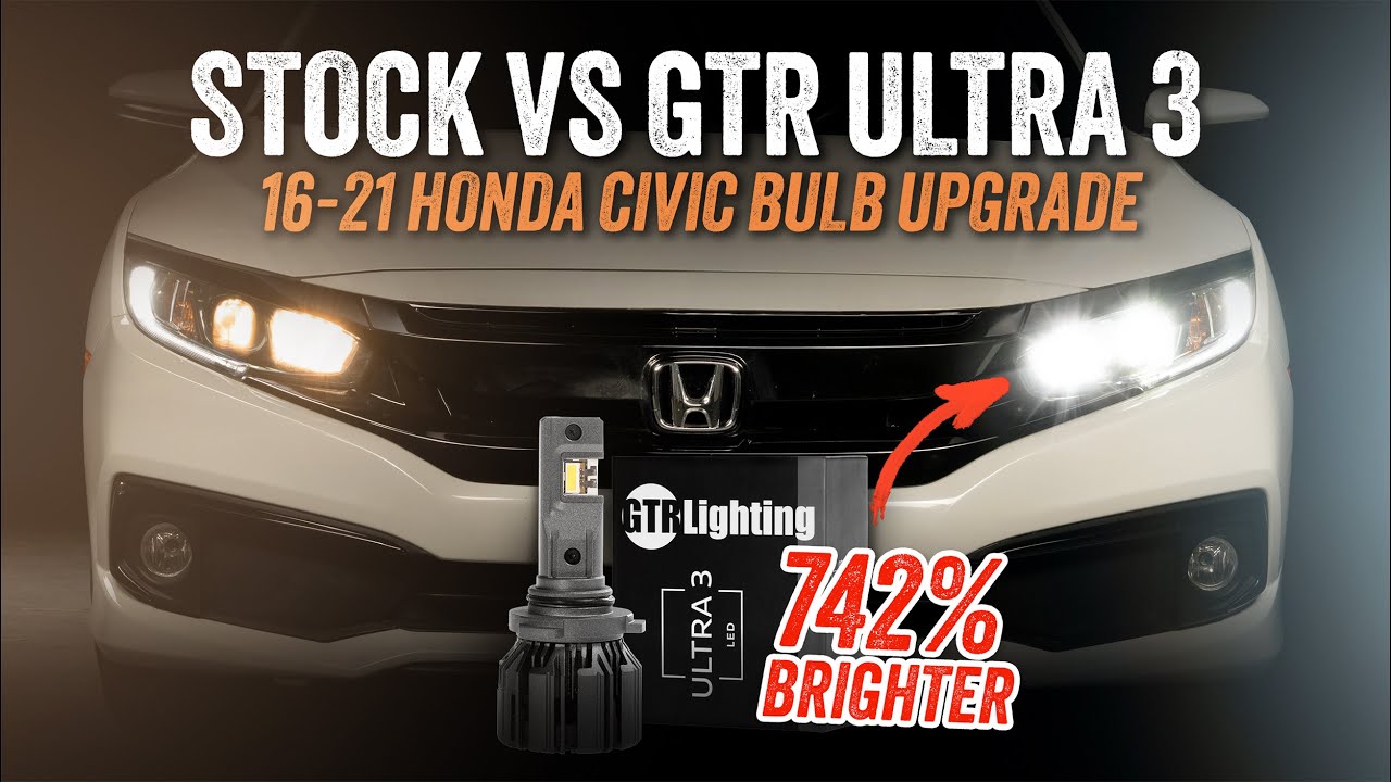 Обзор светодиодных ламп GTR Lighting Ultra 3: самые яркие светодиодные лампы для вашего Honda Civ...