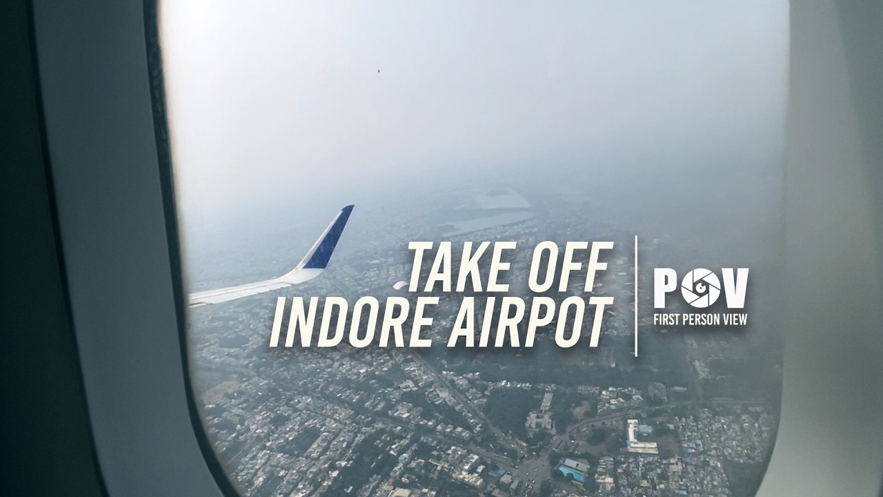 Taking off from Indore Airport | ASMR | POV