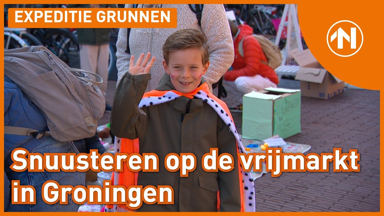 Koningsdag: Expeditie Grunnen op de vrijmarkt in Groningen