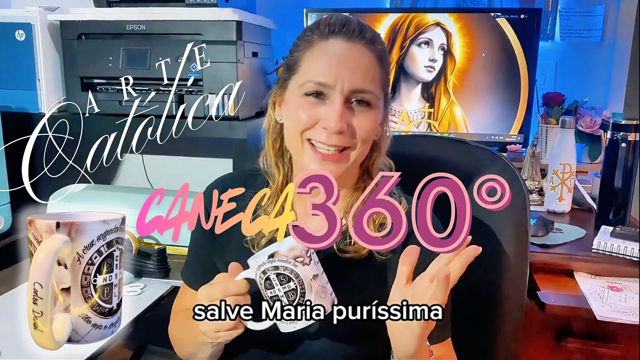SUBLIMANDO CANECA 360 GRAUS