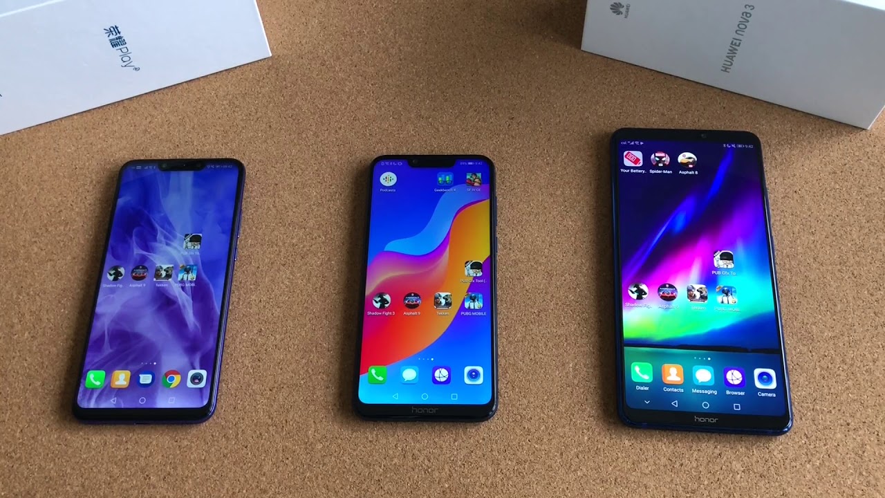Huawei Nova 3 vs Honor Play vs Honor Note 10 - Gaming Review!