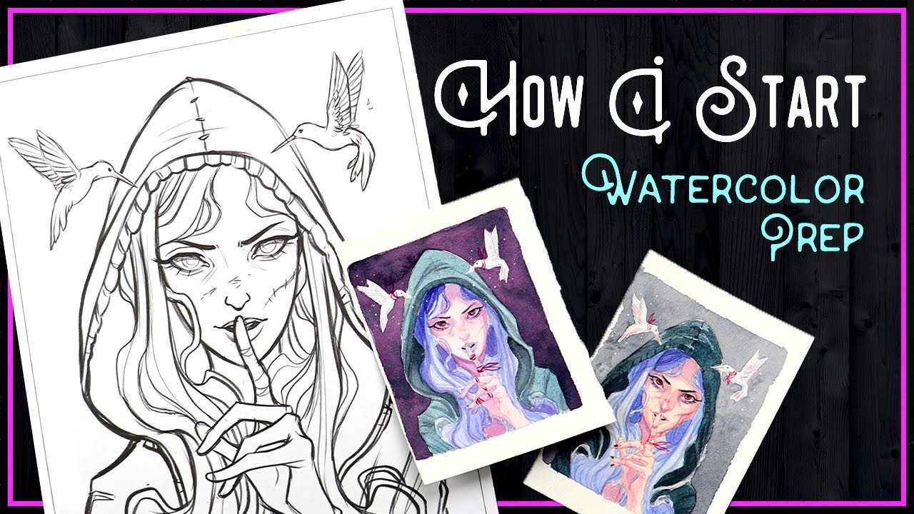Every Step before I Paint ☾ How I Prepare a New Watercolor Painting