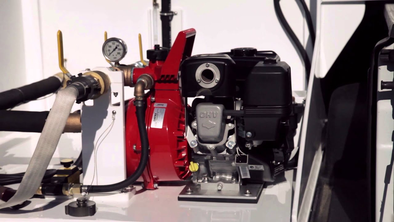 Fire Fighting Skid with Compartments - 150 Gallon MTECH Tsunami