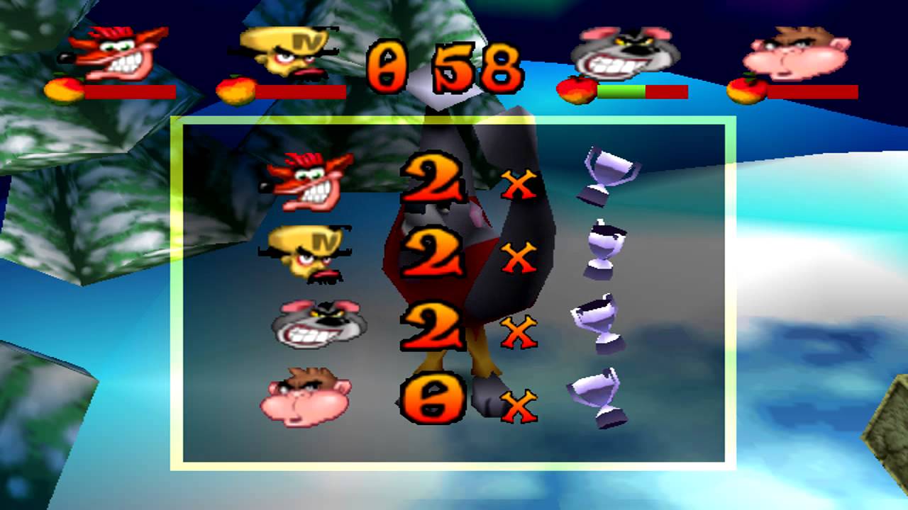 Crash Bash Gameplay Warp Room 3 Gameplay (PSX,PsOne,Playstation)