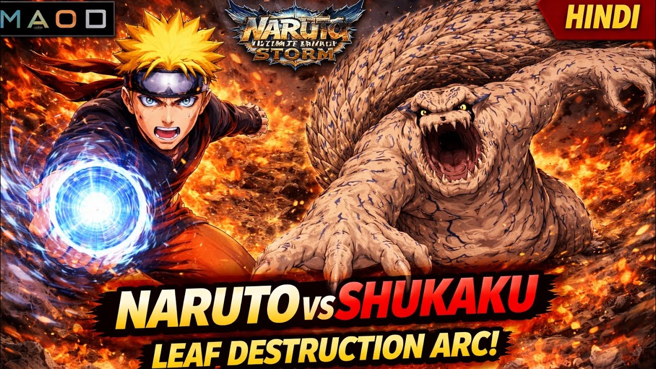 Shukaku Unleashed 😈 Naruto Saves Leaf Village Ultimate Ninja Storm Gameplay
