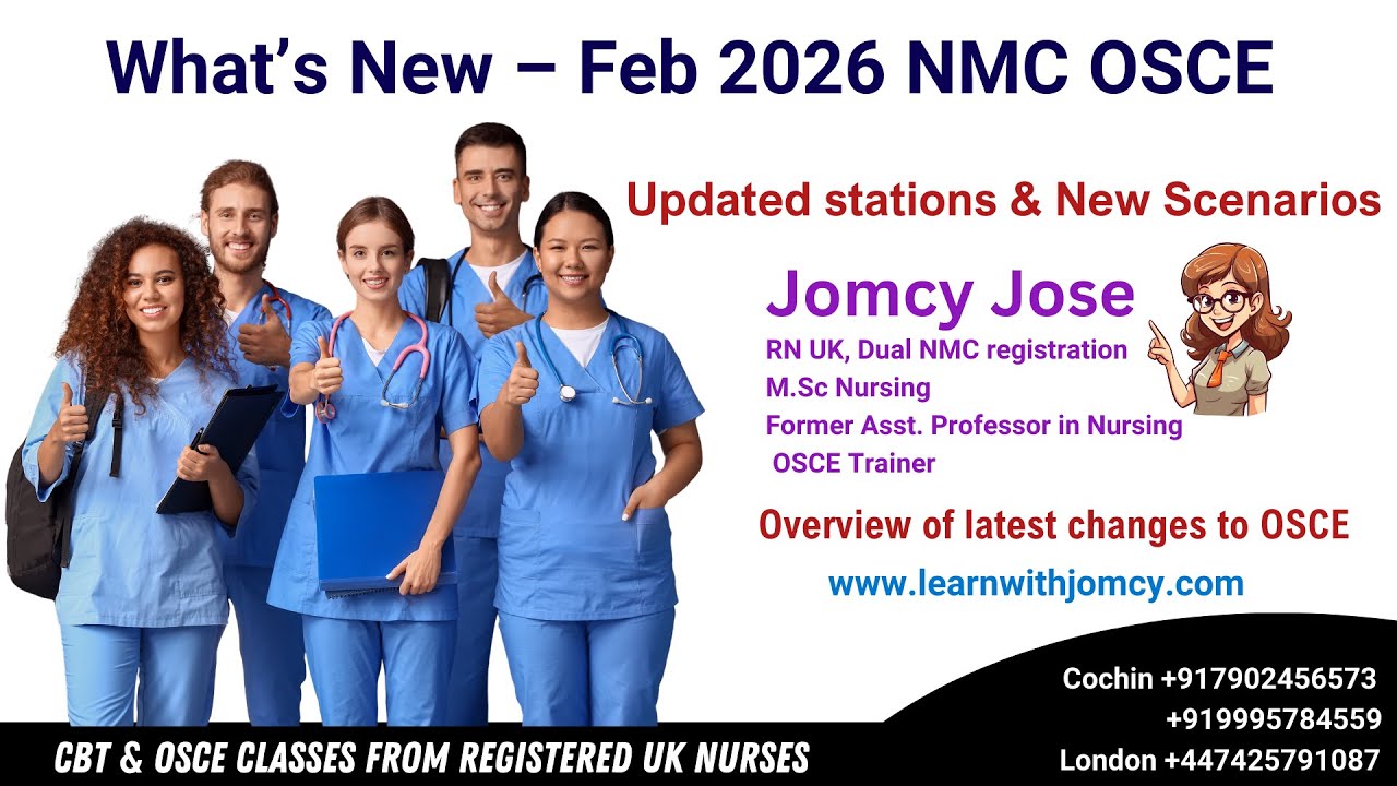 NMC OSCE – Feb 2026 Updates | New Scenarios, Skill Stations & Timings in detail | Learn with Jomcy