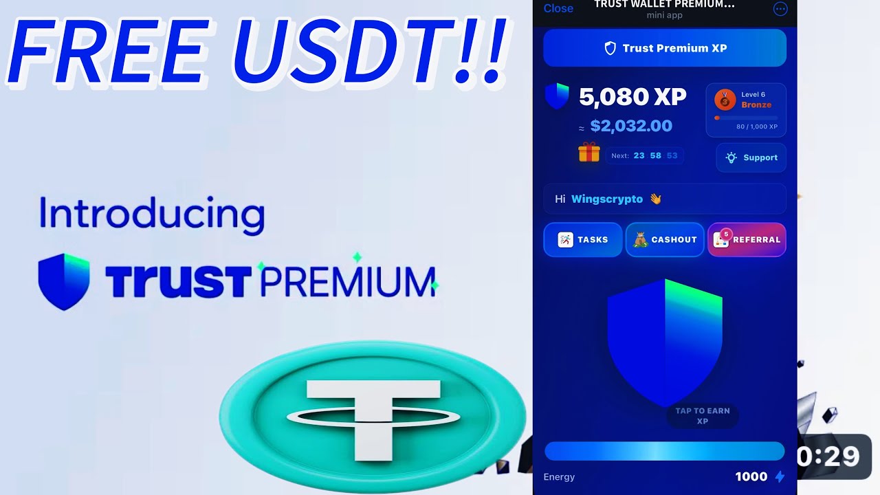 How to Get Free USDT ($2,000!) with Trust Premium XP (Step-by-Step Guide)