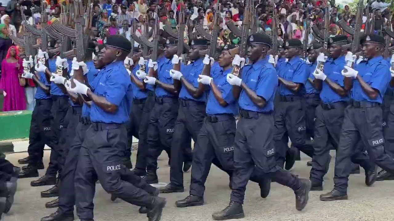 Passing out of 1,300 single intake of recruits by the Gambia police force 