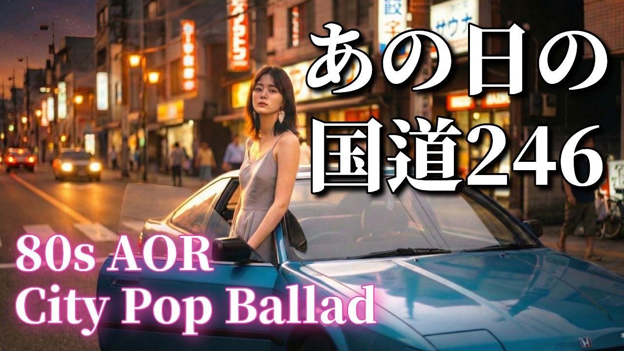 あの頃の国道246、真夜中のドライヴ【 80s Night Drive city pop & AOR 】Emerald City Lights 【作業用BGM】