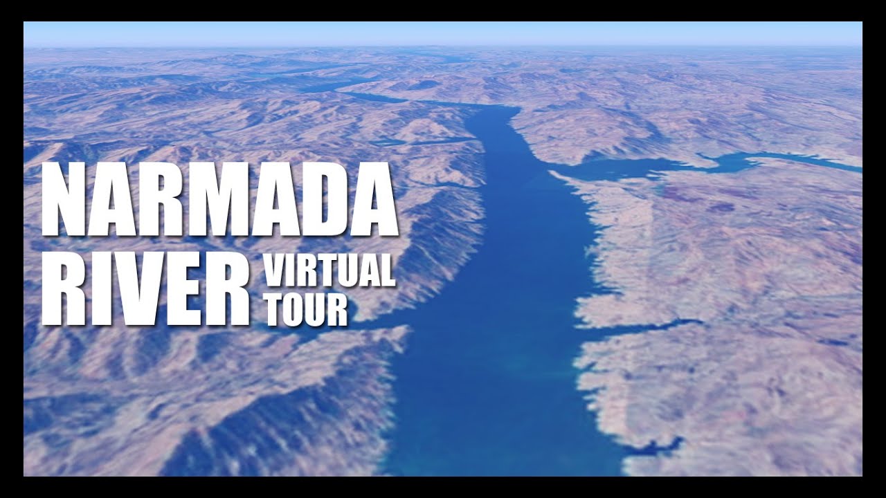 Aerial view of Narmada River || नर्मदा नदी || Narmada River