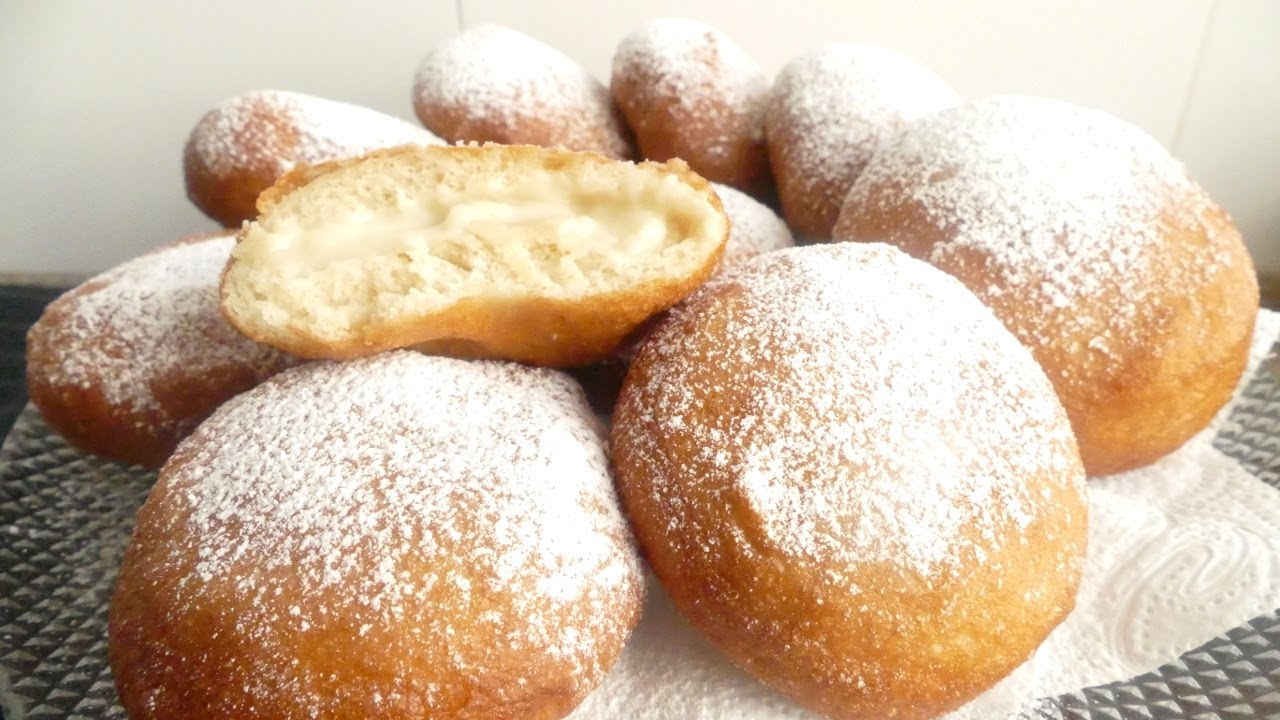 Пончики МИНУТКА с заварным кремом на дрожжевом заварном тесте без расстойки! Суфганиёт на Хануку!