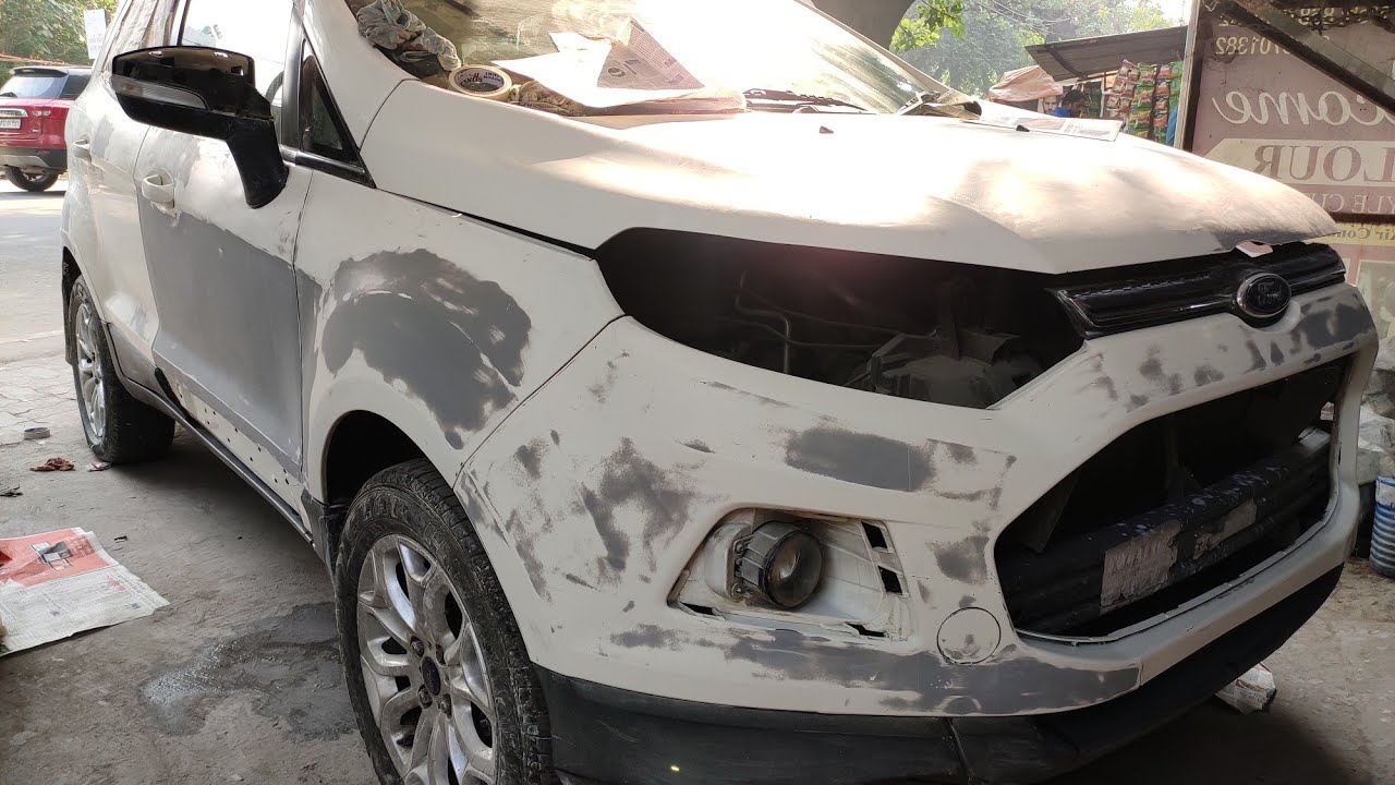 Ford Ecosport paint Process in hindi | full dent and paint  | Lucknow | Under ₹20000