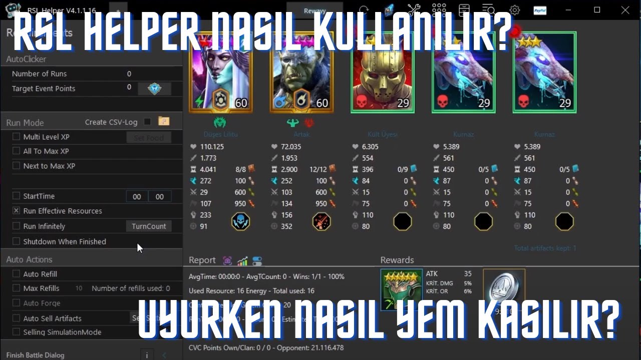RSL Helper Nasıl Kullanılır?  | Raid Shadow Legends Türkçe