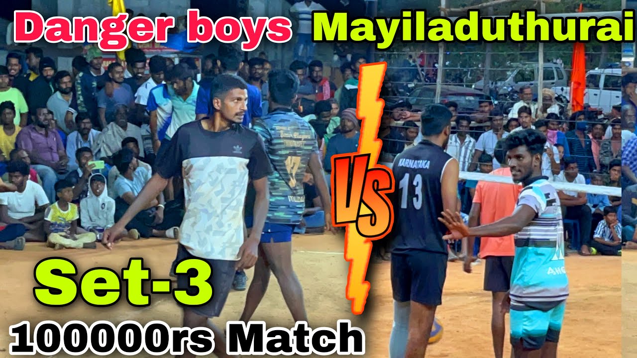 1lak Match | Danger boys vs Mayiladuthurai | Set-3 | Do or Die Match | Irfan powerful Service 🔥
