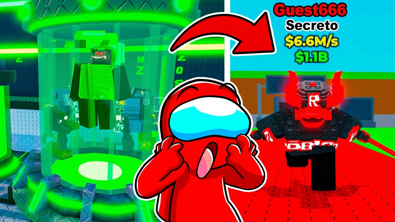 Desbloqueé a GUEST 666 y 1x1x1x1 con SUERTE INFINITA en STEAL A BRAINROT!