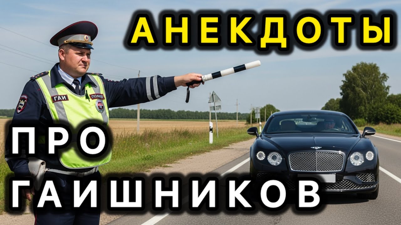 Анекдоты про ГАИшников ) План по взяткам | Штрафы | Бандиты на Гелике | Трезвый гонщик | Маршрутчик