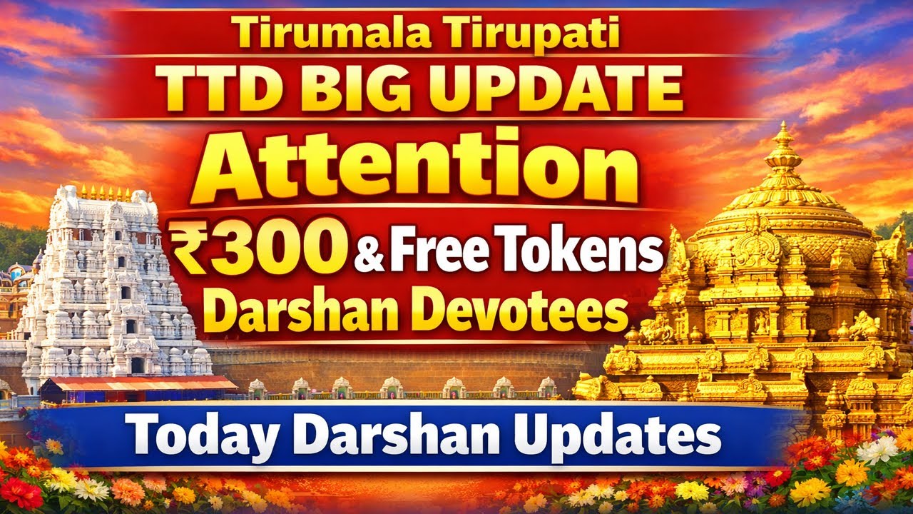 Tirupati ₹300 & Free Tokens Devotees - TTD Big Update |Tirupati Today Free Tokens & Darshan Status