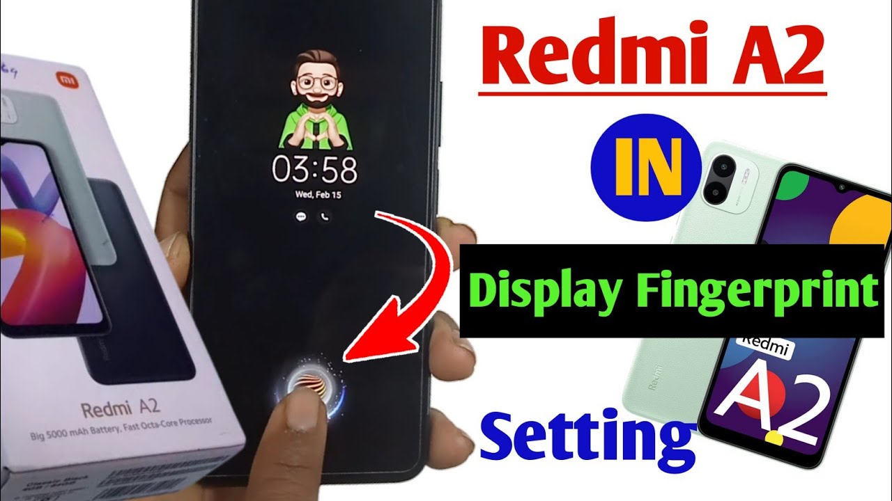 redmi a2 in display fingerprint setting / redmi a2 mein display fingerprint lock Kaise lagaen