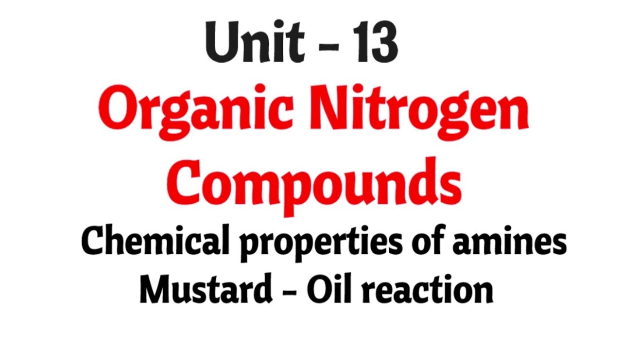 Mustard oil  reaction | Chemical properties of amines |  Organic nitrogen compounds |TN 12 chemistry