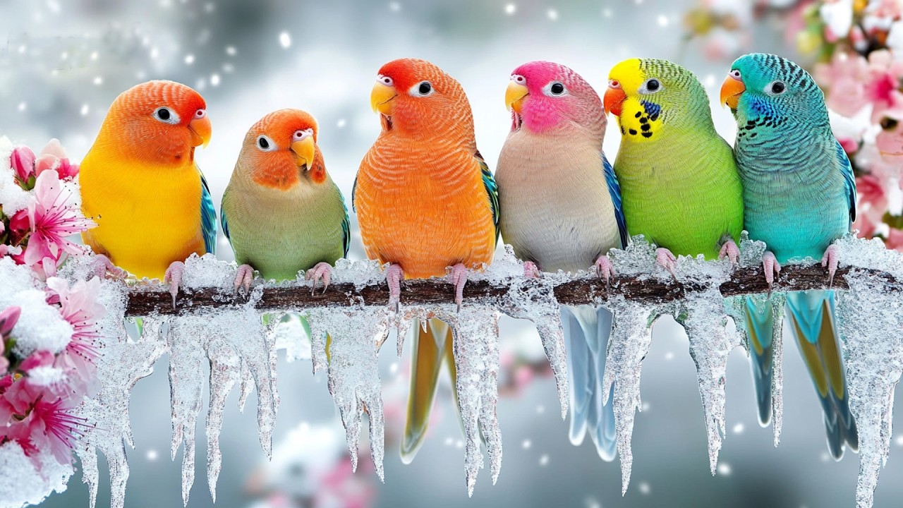 Snow Birds Singing with Soft Piano Music for Deep Relaxation & Emotional Healing