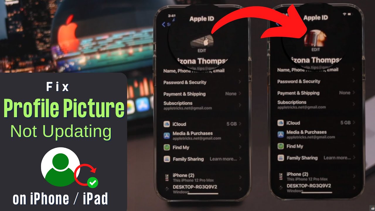 Исправление проблемы с обновлением изображения профиля на iPhone/iPad (2022)