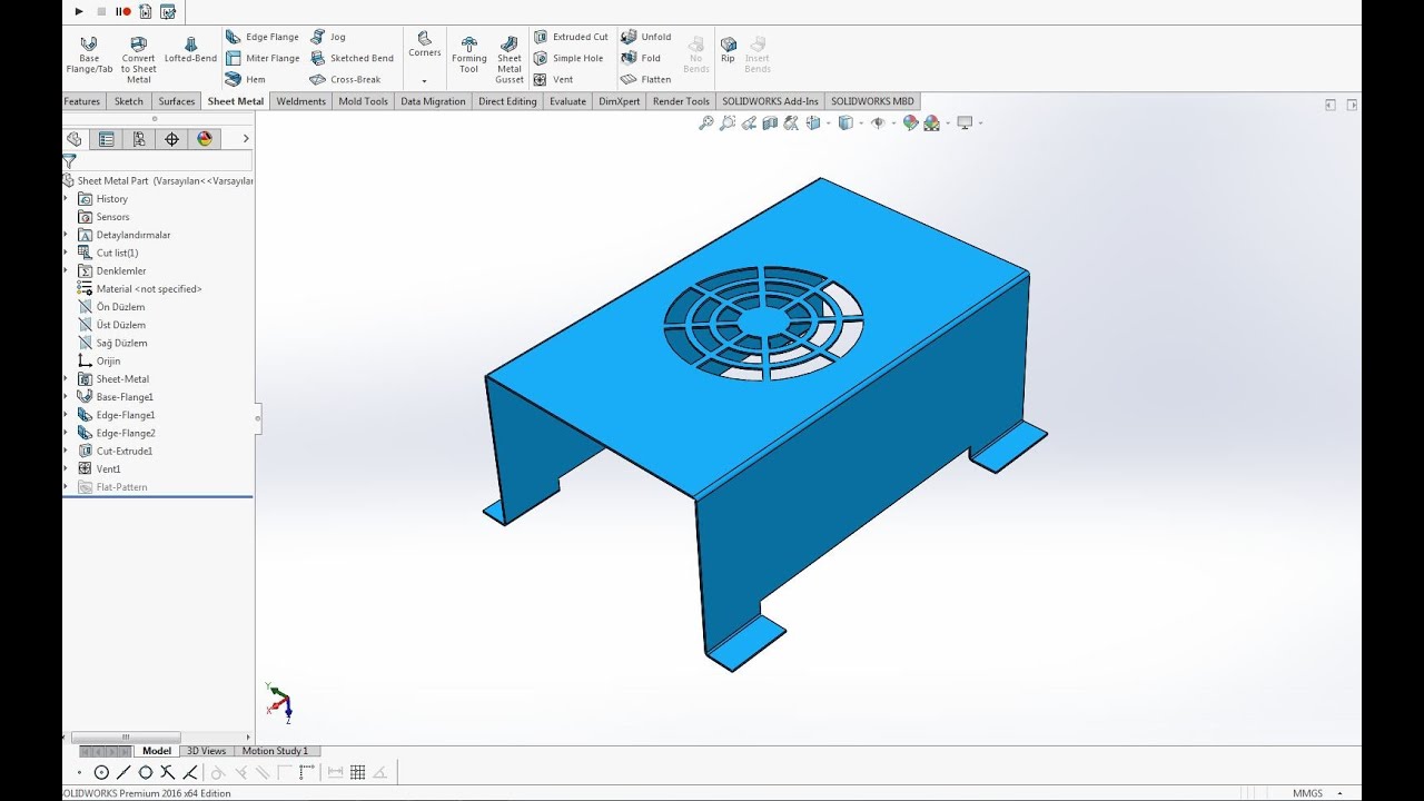 Solidworks Sheet Metal - Vent