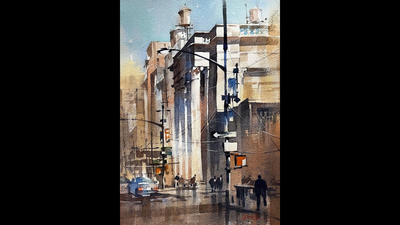 Union Square NYC - Sketch Painting Demonstration - Part Two