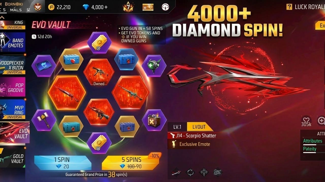 New Evo Vault Event Spin Free Fire | Ff New Event | Free Fire New Event 