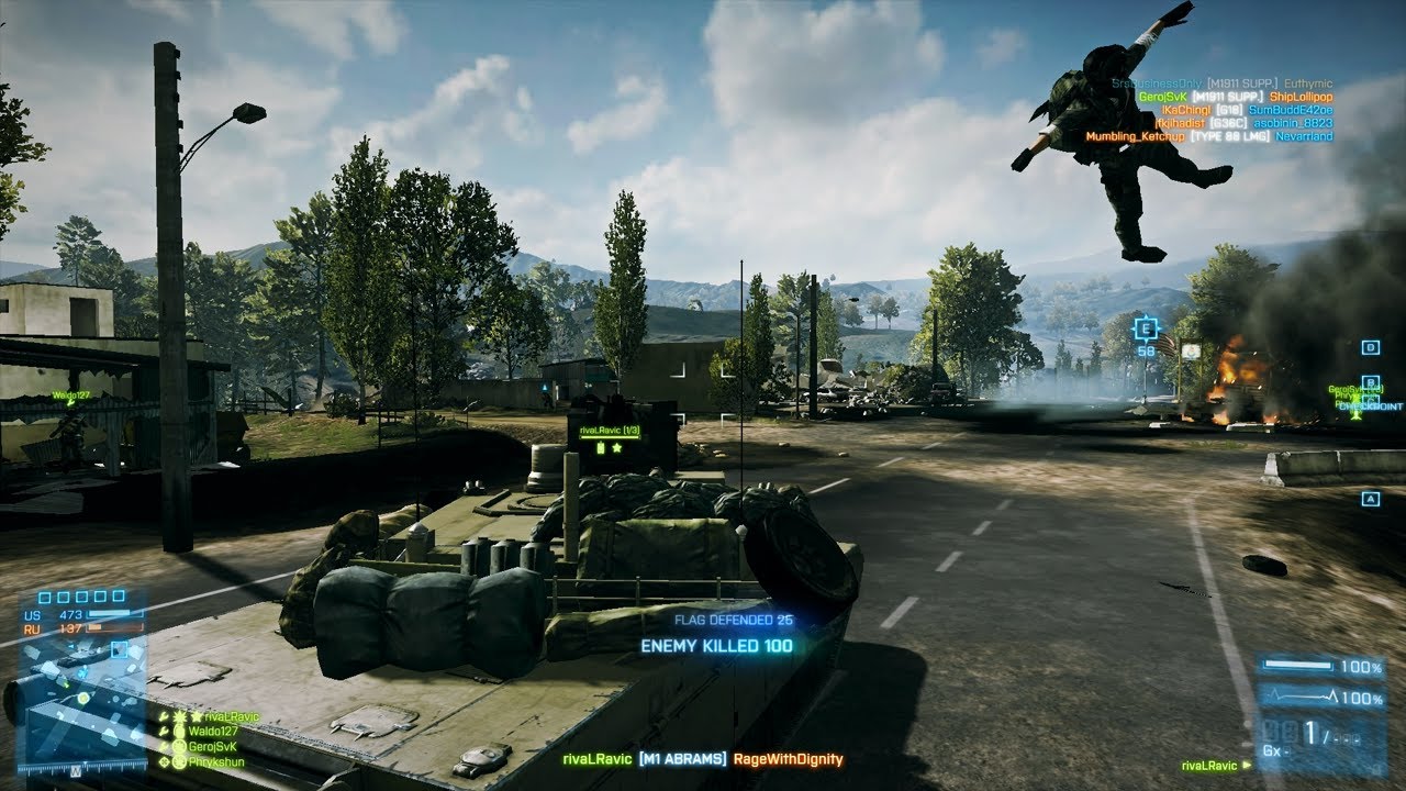 Battlefield 3 M1 Abrams on Caspian Border