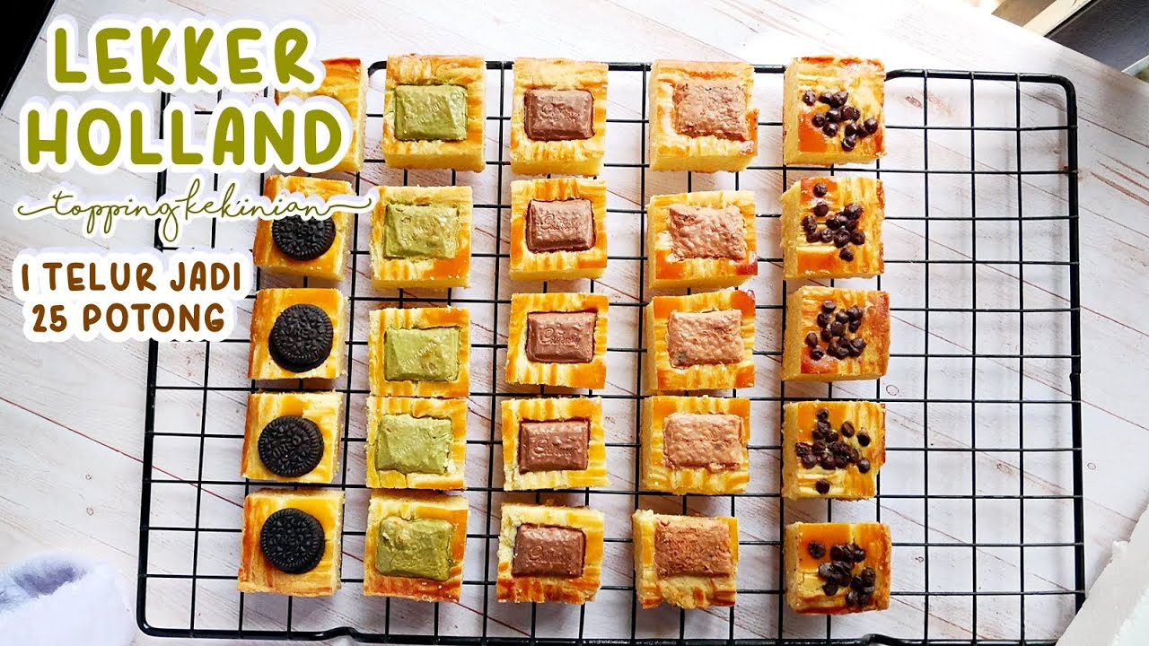 LEKKER HOLLAND TOPPING KEKINIAN - 1 TELUR JADI 25 POTONG