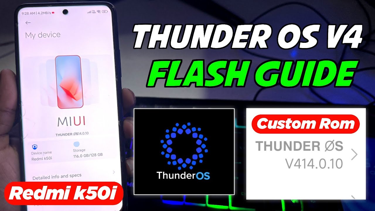 Redmi K50i में Thunder OS V4 Flash कैसे करें | 2025 Custom ROM Install Guide | Best Gaming ROM 🔥