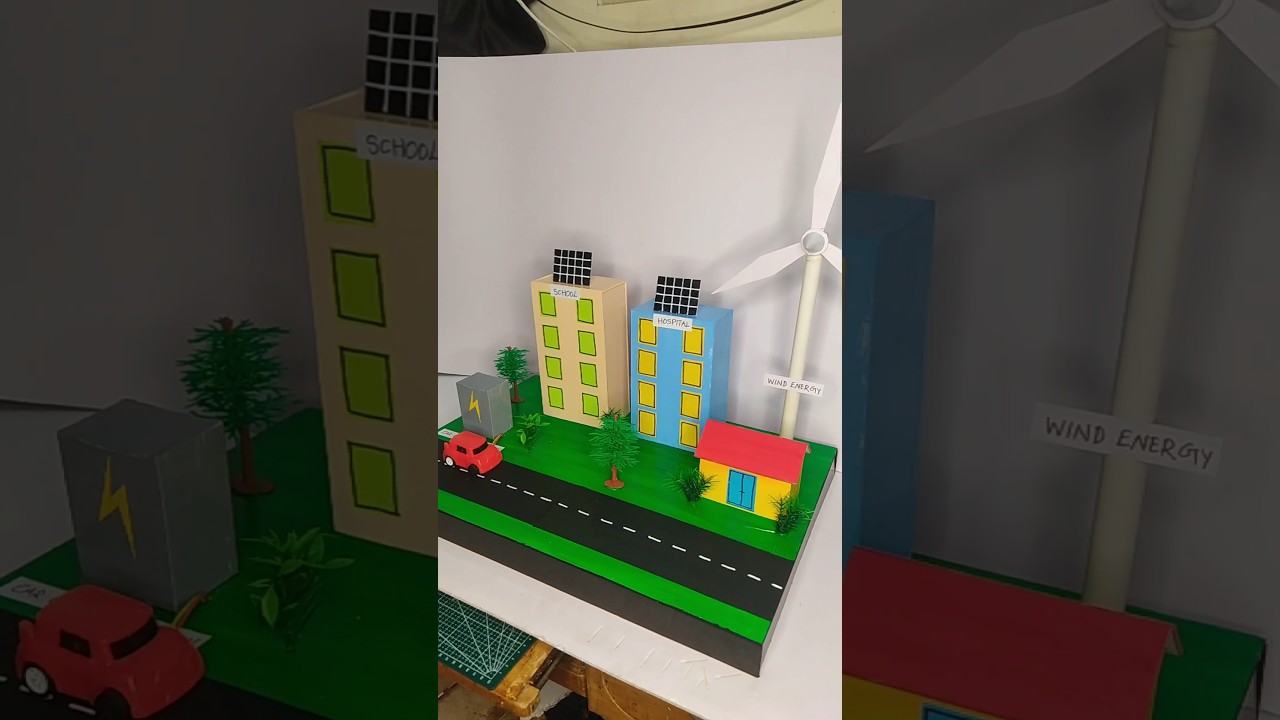 Smart city model | easy School project #schoolproject #science #project #smartcity