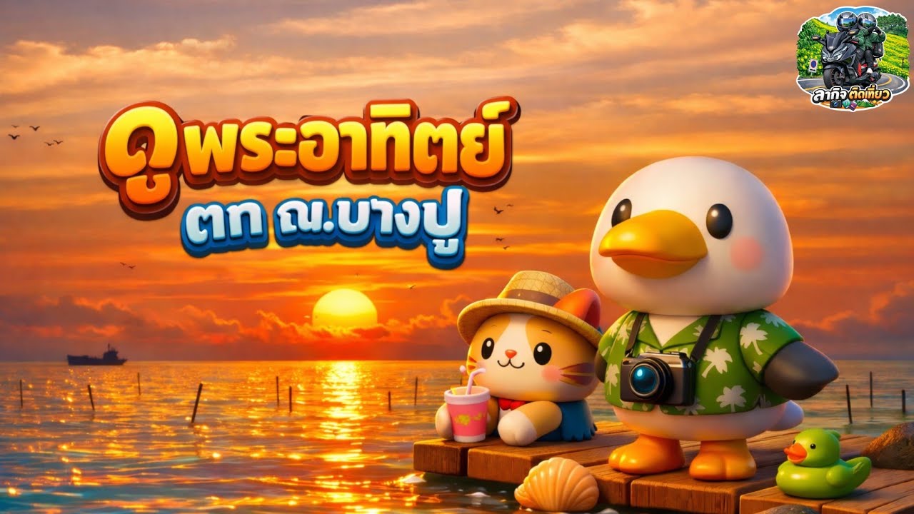 ขี่รถเล่น ดูพระอาทิตย์ตก ณ.บางปู 🛵💨