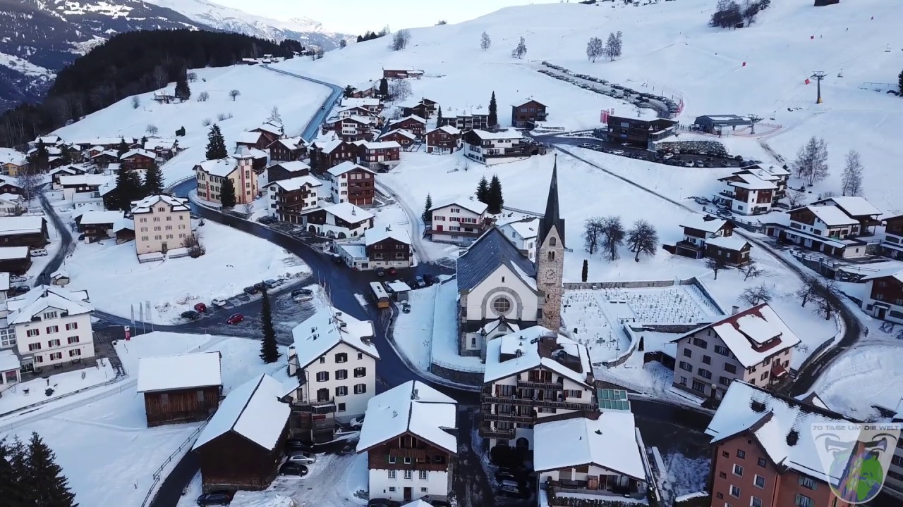 Graubünda Obersaxen Drohnenaufnahmen 4K