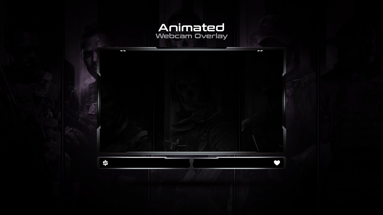 Minimalistic Animated Webcam Overlay Template || Stream Overlay Templates 2023