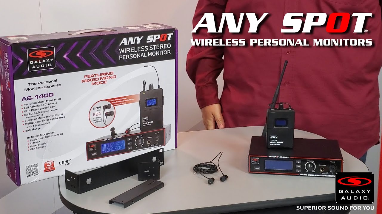 Galaxy Audio Any Spot AS-1400 Wireless Personal Monitor System