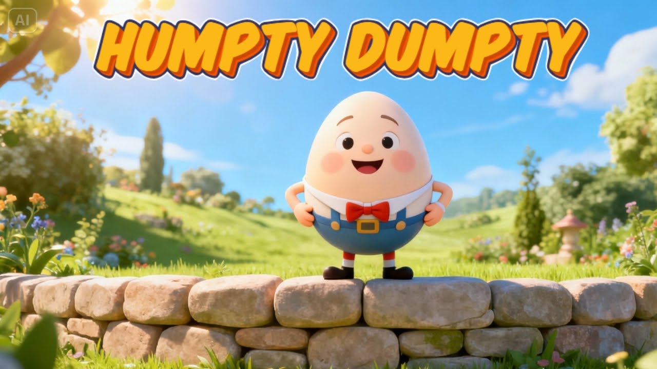 🥚 Humpty Dumpty | Fun Nursery Rhyme for Kids | Learn with Music 🎵  #HumptyDumpty #NurseryRhymes