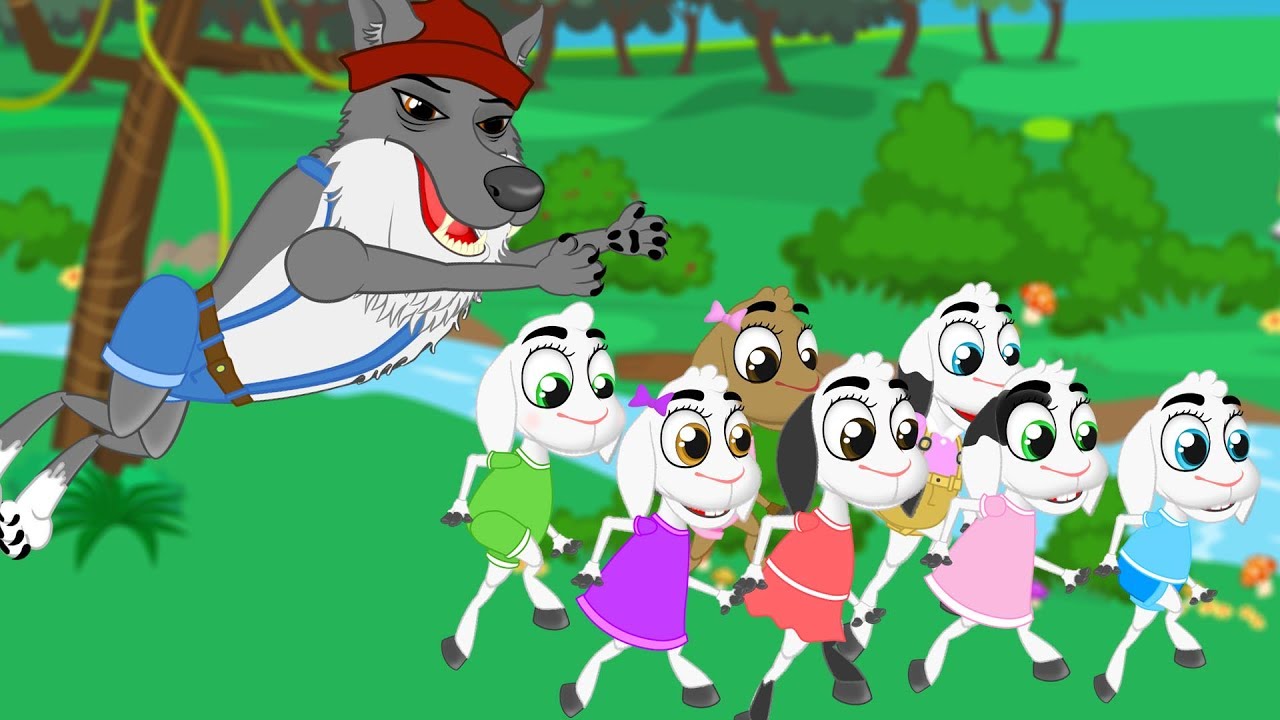 O Lobo e os Sete Cabritinhos - Historia completa - Desenho animado infantil com Os Amiguinhos