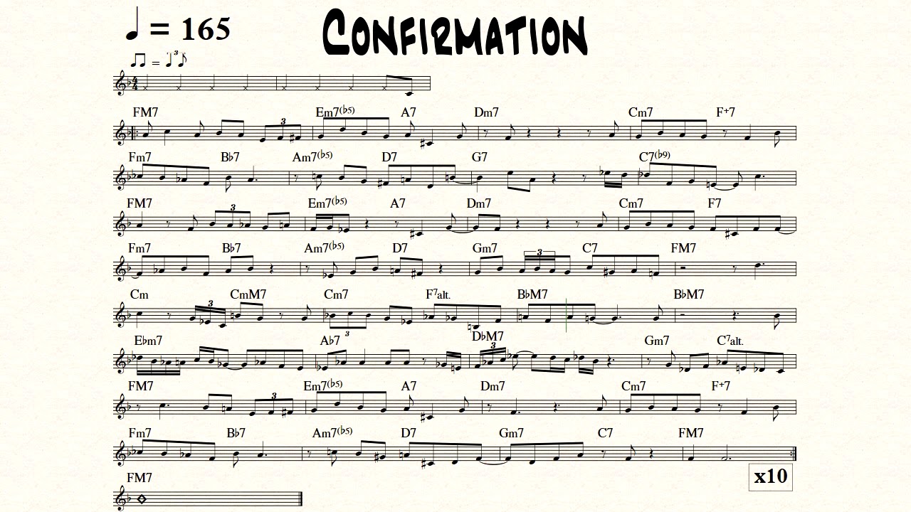 Confirmation Backing Track For Bass BPM 165