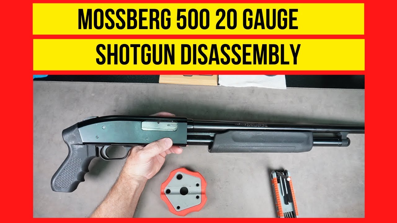 Mossberg 500 Pump 20 Gauge Shotgun Disassembly. How to take it apart for cleaning. #mossberg