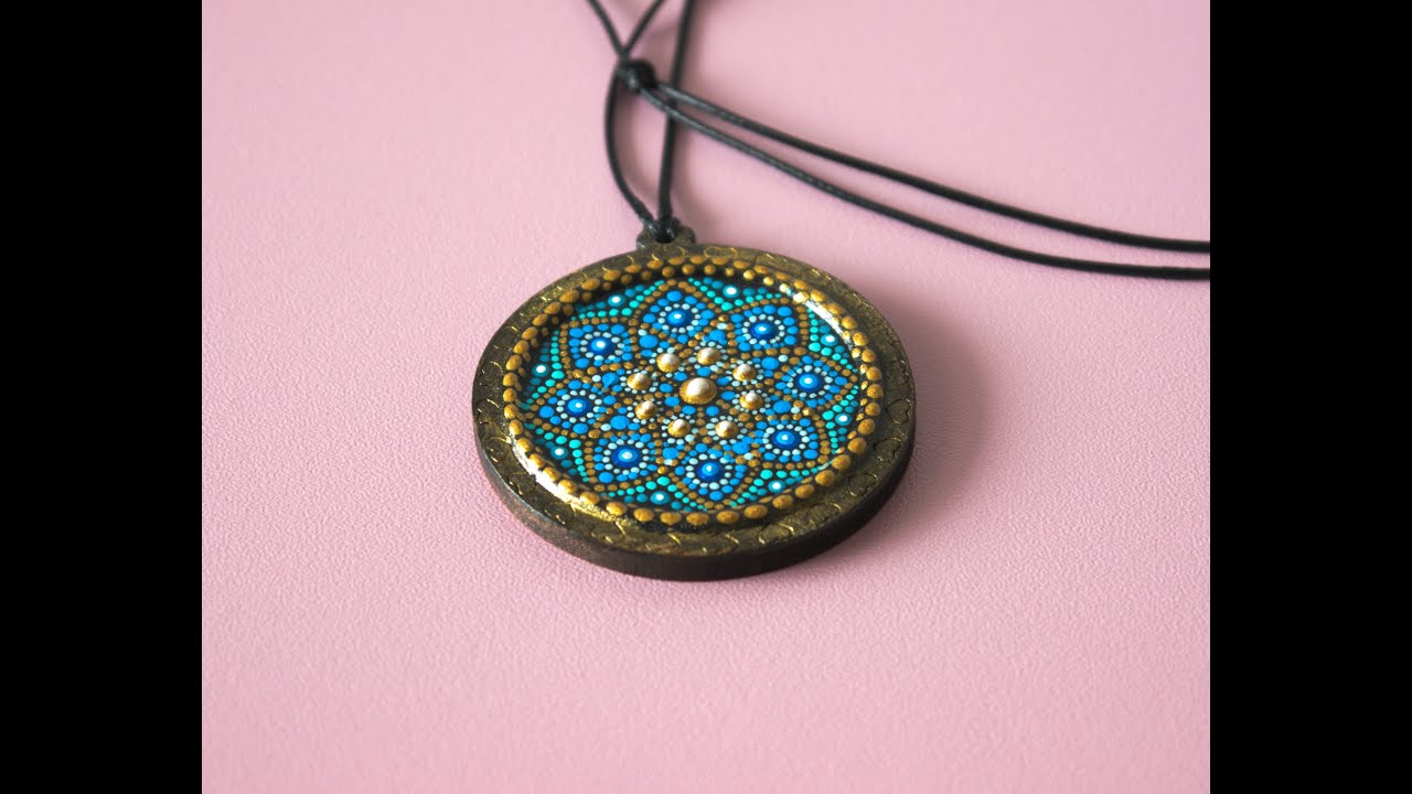 New  | Wooden mandala pendant | How to Paint Dot Mandala | Dot Painting Mandala  | How To tsvetea22