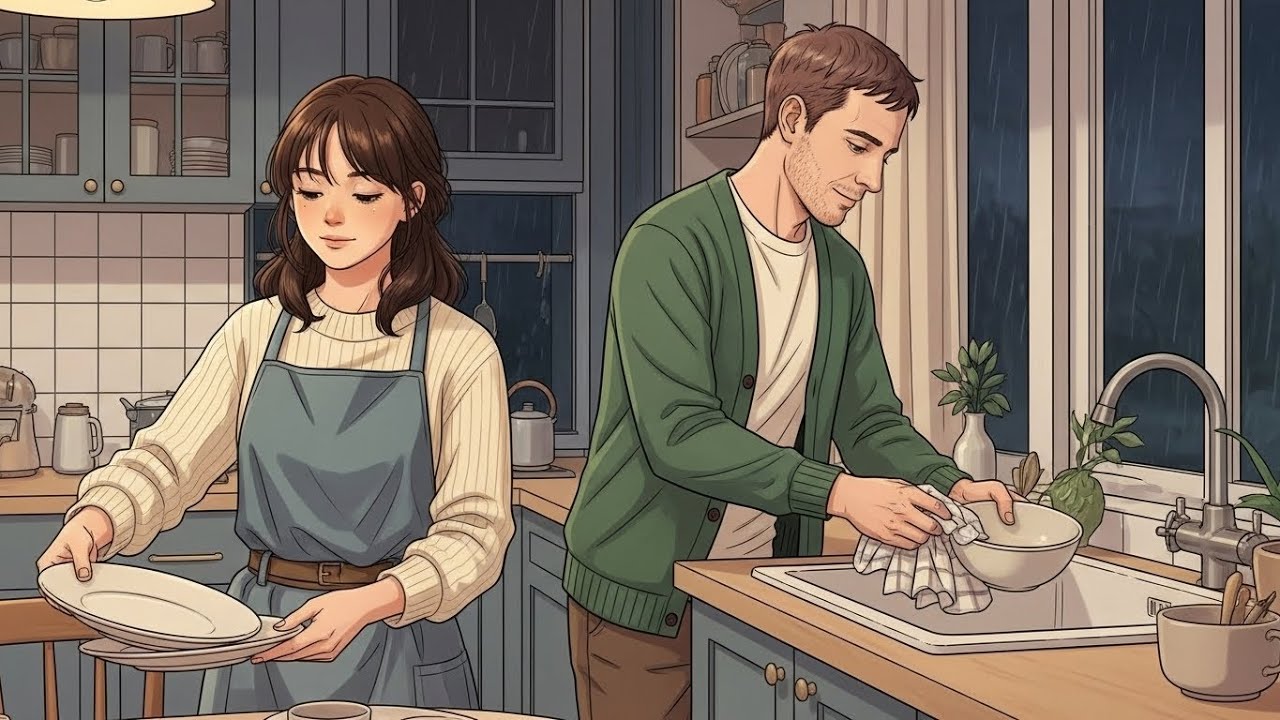 A Rainy Day in Our Quiet Home | Cozy Moments with Aiko & Ren (Ghibli-Style Video)