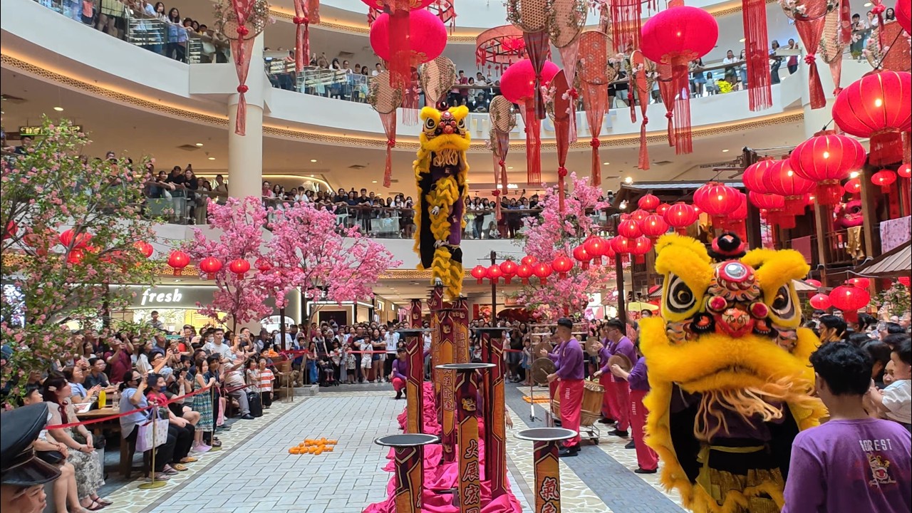Acrobatic Lion Dance 高桩舞獅 by Kwong Ngai 光藝 @ Mid Valley MegaMall , Malaysia CNY2026 0207