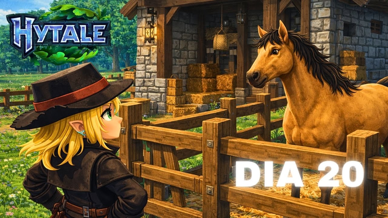 DIA 20: Um LAR para o CAVALO em uma NOVA FAZENDA! | #hytale (Mods) [Acesso Antecipado]
